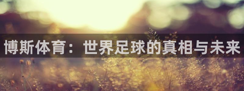 nba比赛极速体育：博斯体育：世界足球的真相与未来